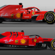 Ferrari’s 2018 launch car (above) and 2019 launch car (below).